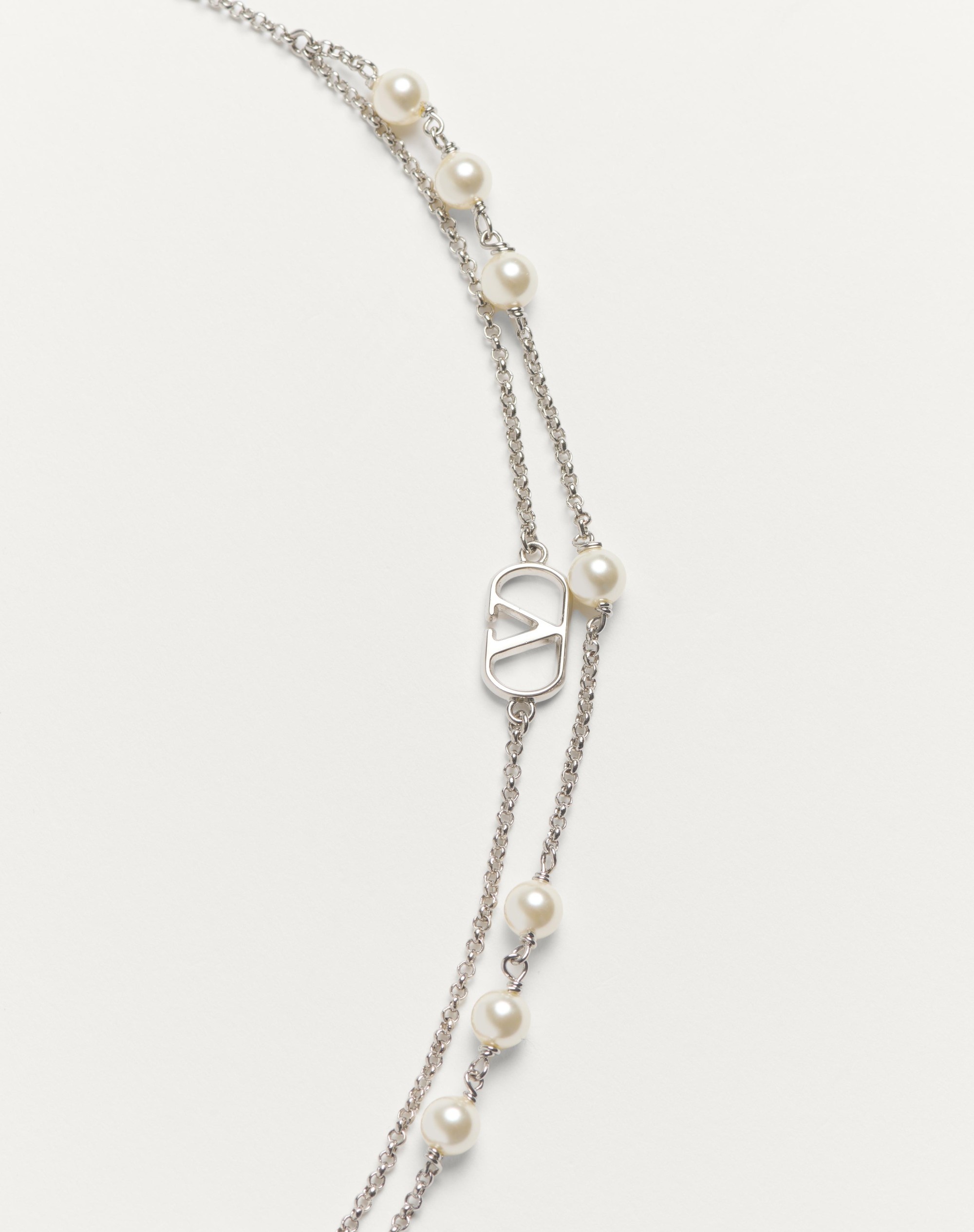 VLOGO SIGNATURE METAL NECKLACE WITH SWAROVSKI® PEARLS - 2