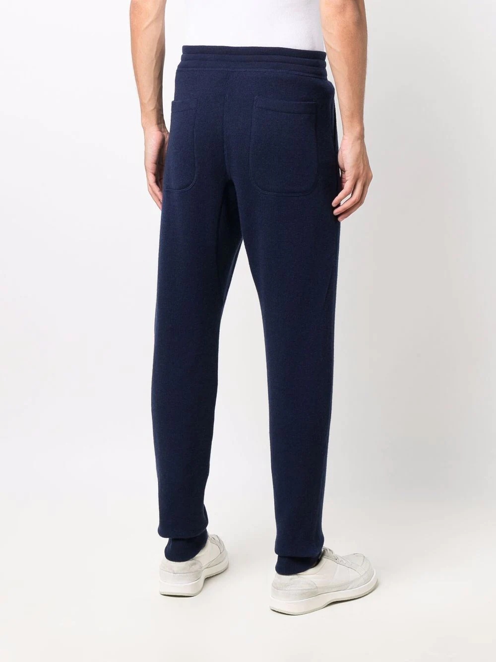 drawstring-waist cashmere track trousers - 4