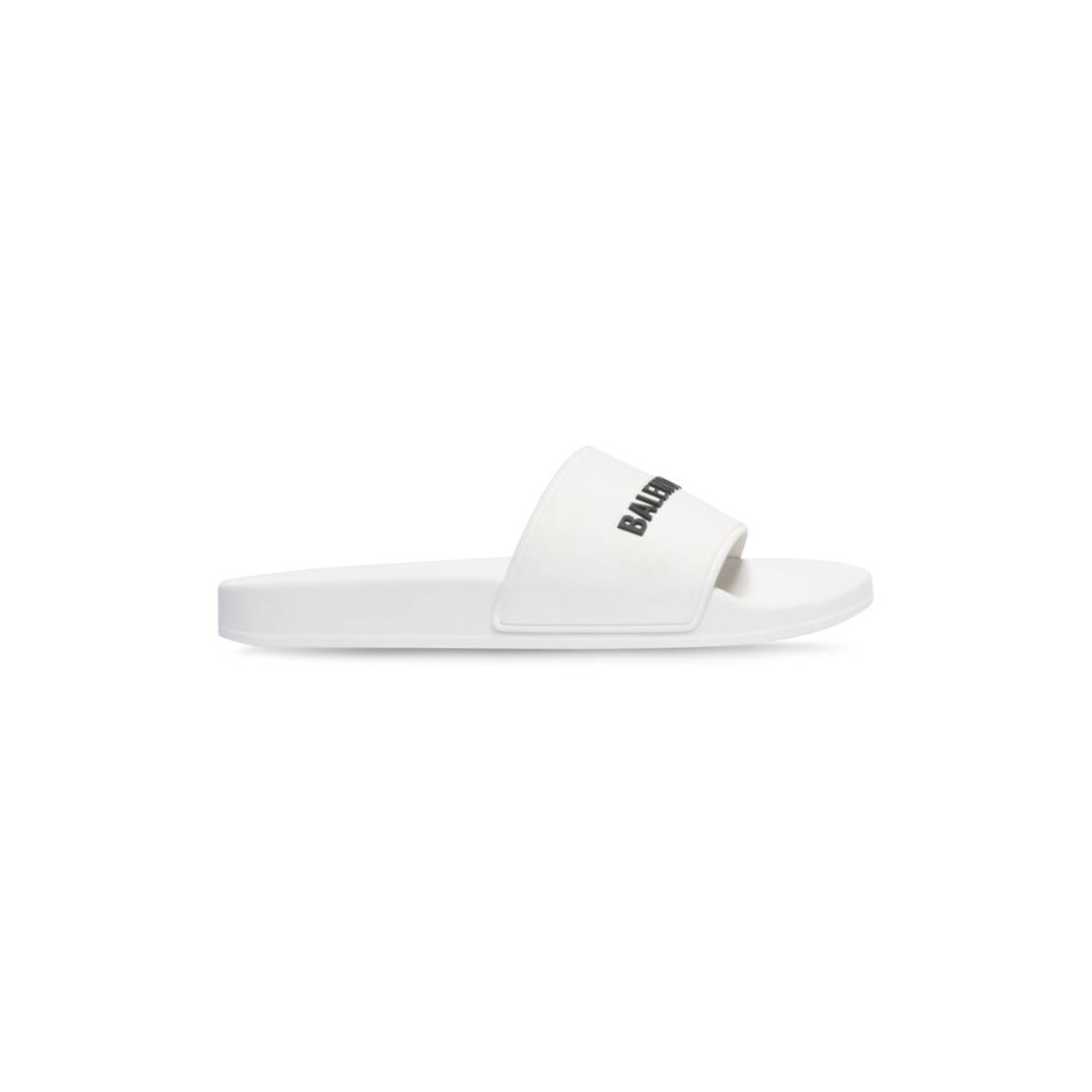 Men's Pool Slide Sandal in White Black - 1