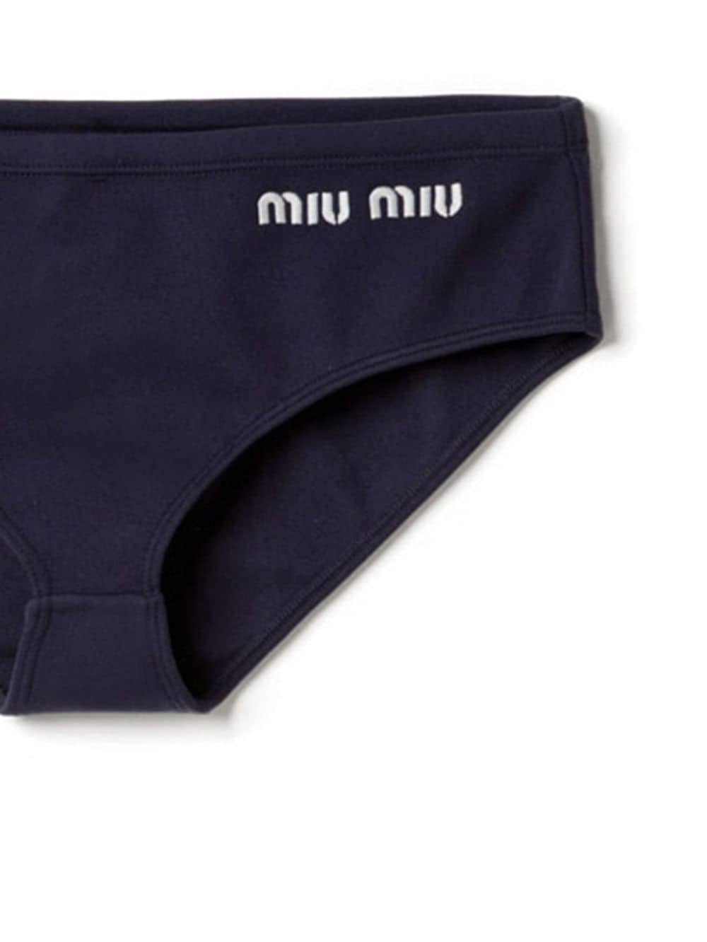 logo-embroidered bikini bottoms - 2