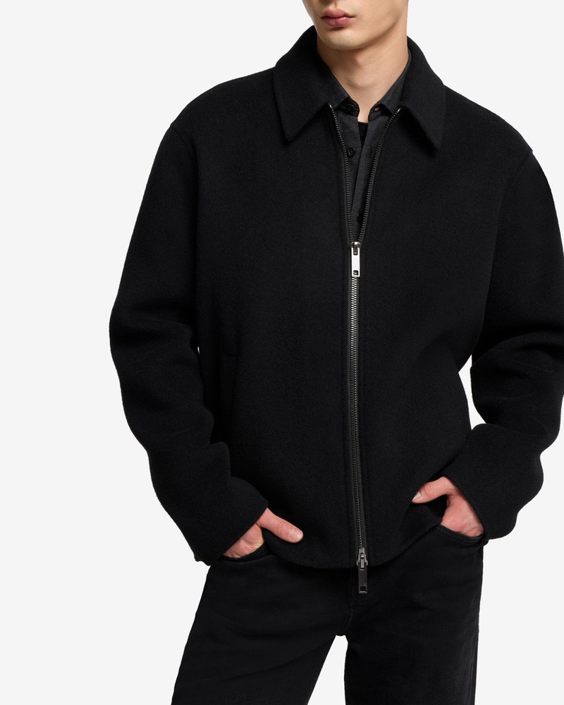 Wool Blouson Jacket In Black 4