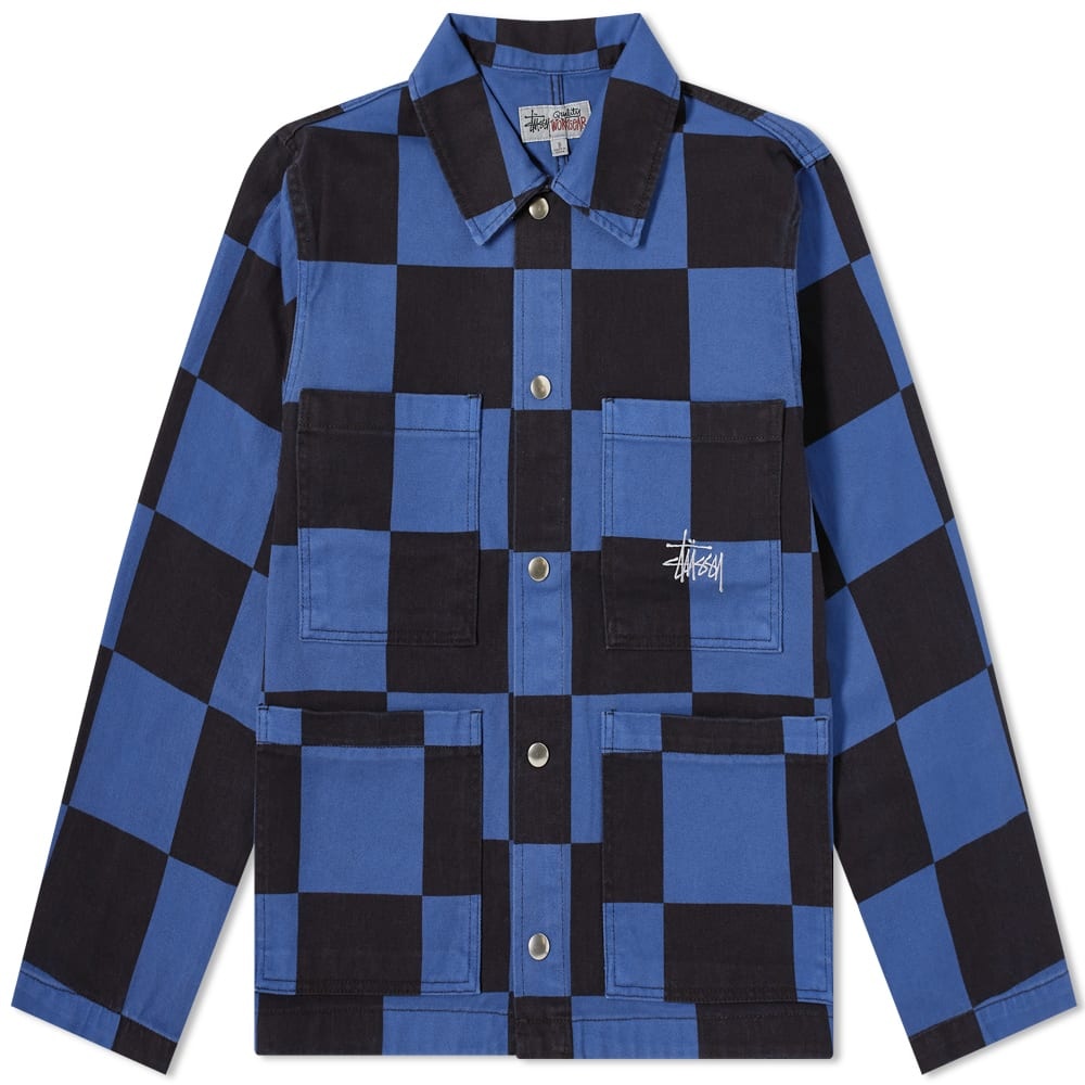 Stussy Big Ol Check Chore Coat - 1