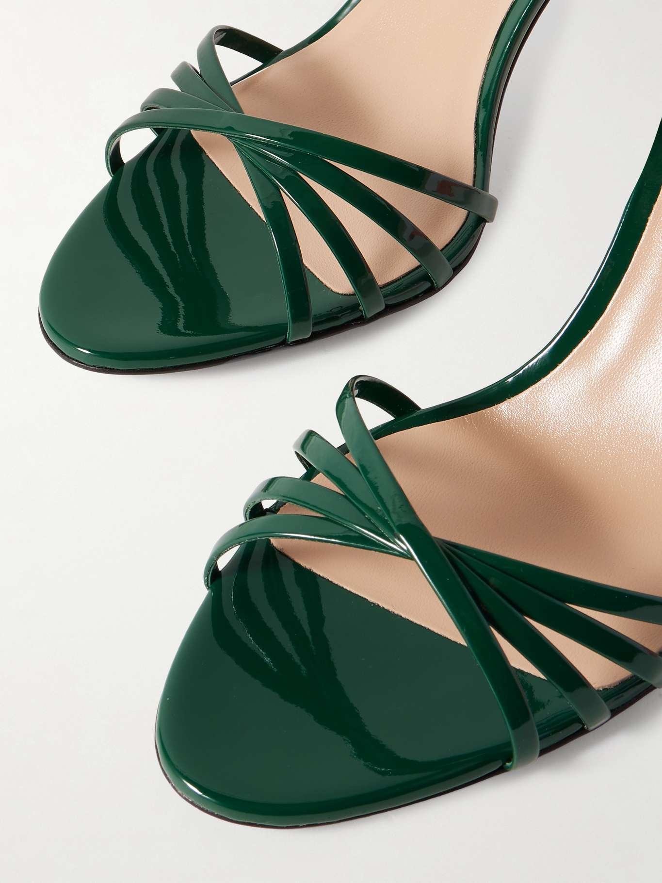 Ida patent-leather sandals Emerald - 4