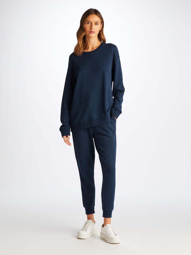 Women's Sweatpants Quinn Cotton Modal Stretch Navy - 3