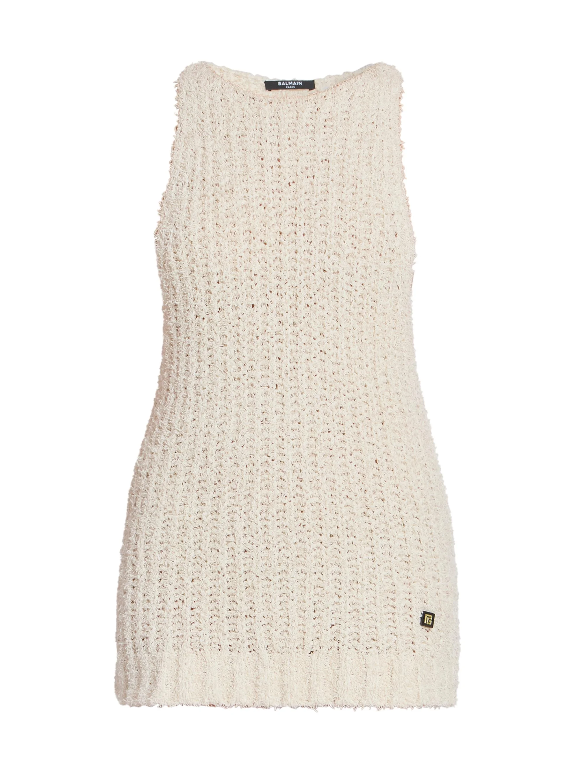 Women's Sleeveless Cotton-Blend Tunic Top - Naturel - 1