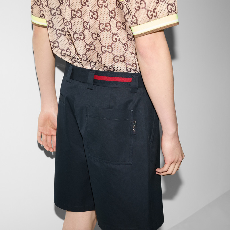 Double cotton twill short with Web 5