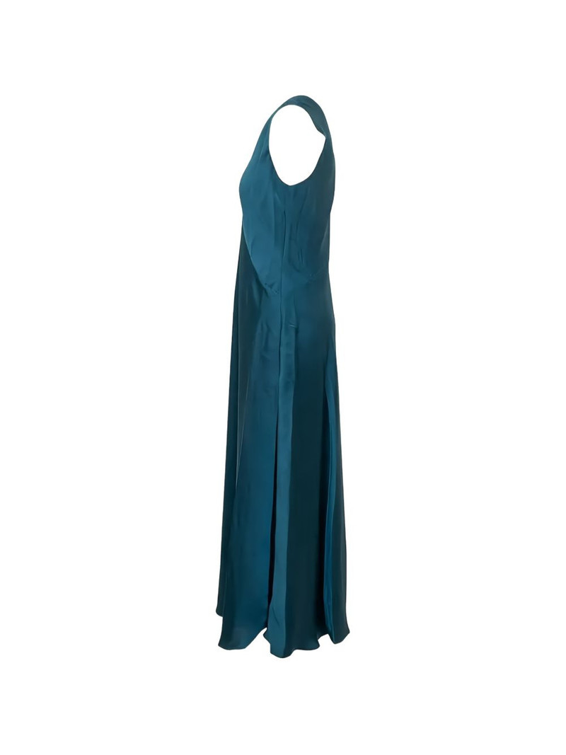 V-neck satin midi dress 3