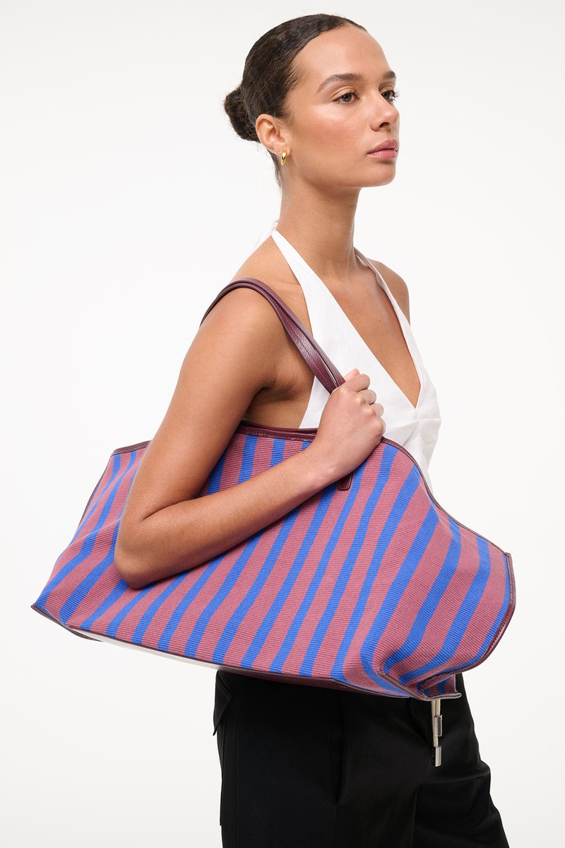 STAUD STAUD CHRISTOS LARGE TOTE ATLAS STRIPE outlook