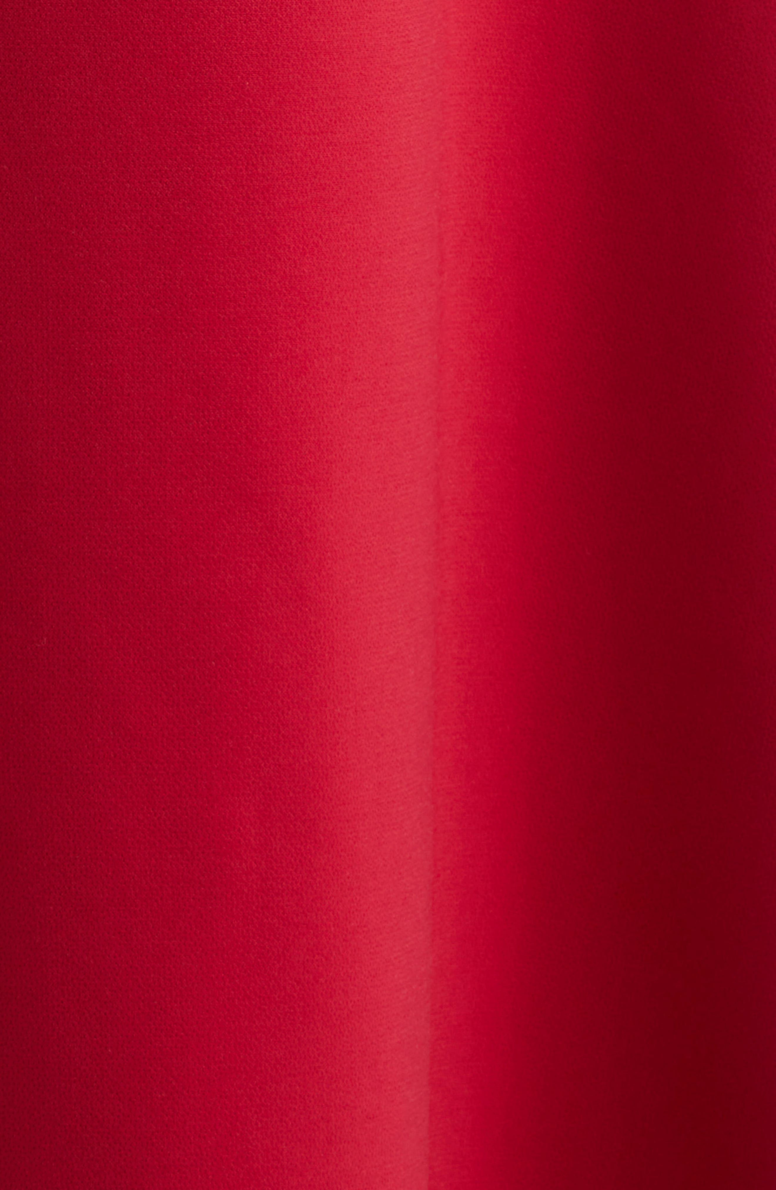 Carolina Herrera Bow Shoulder A-Line Silk Dress in Garnet at Nordstrom - 6