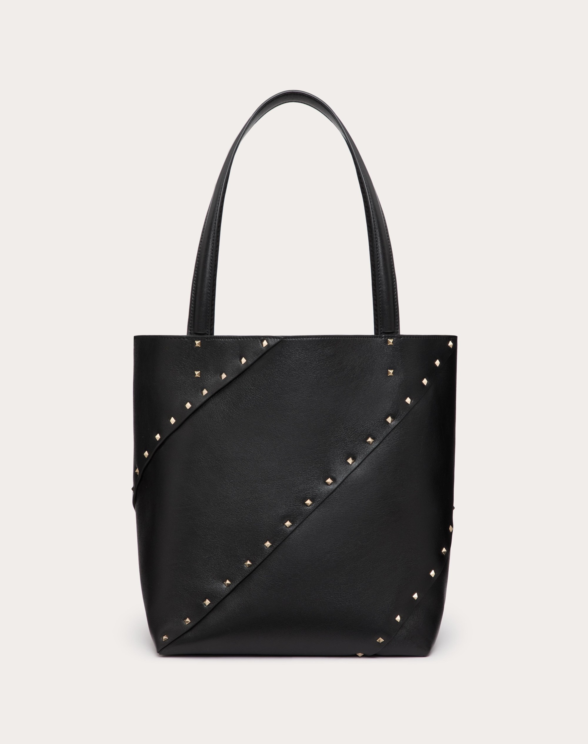 VALENTINO GARAVANI VALENTINO GARAVANI ROCKSTUD WISPY SHOPPING BAG IN CALFSKIN - 1