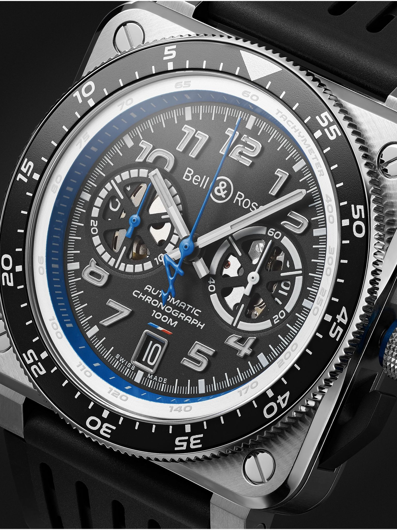 + Alpine F1 Team BR 03-94 Limited Edition Automatic Chronograph 42mm Stainless Steel and Rubber Watc - 5