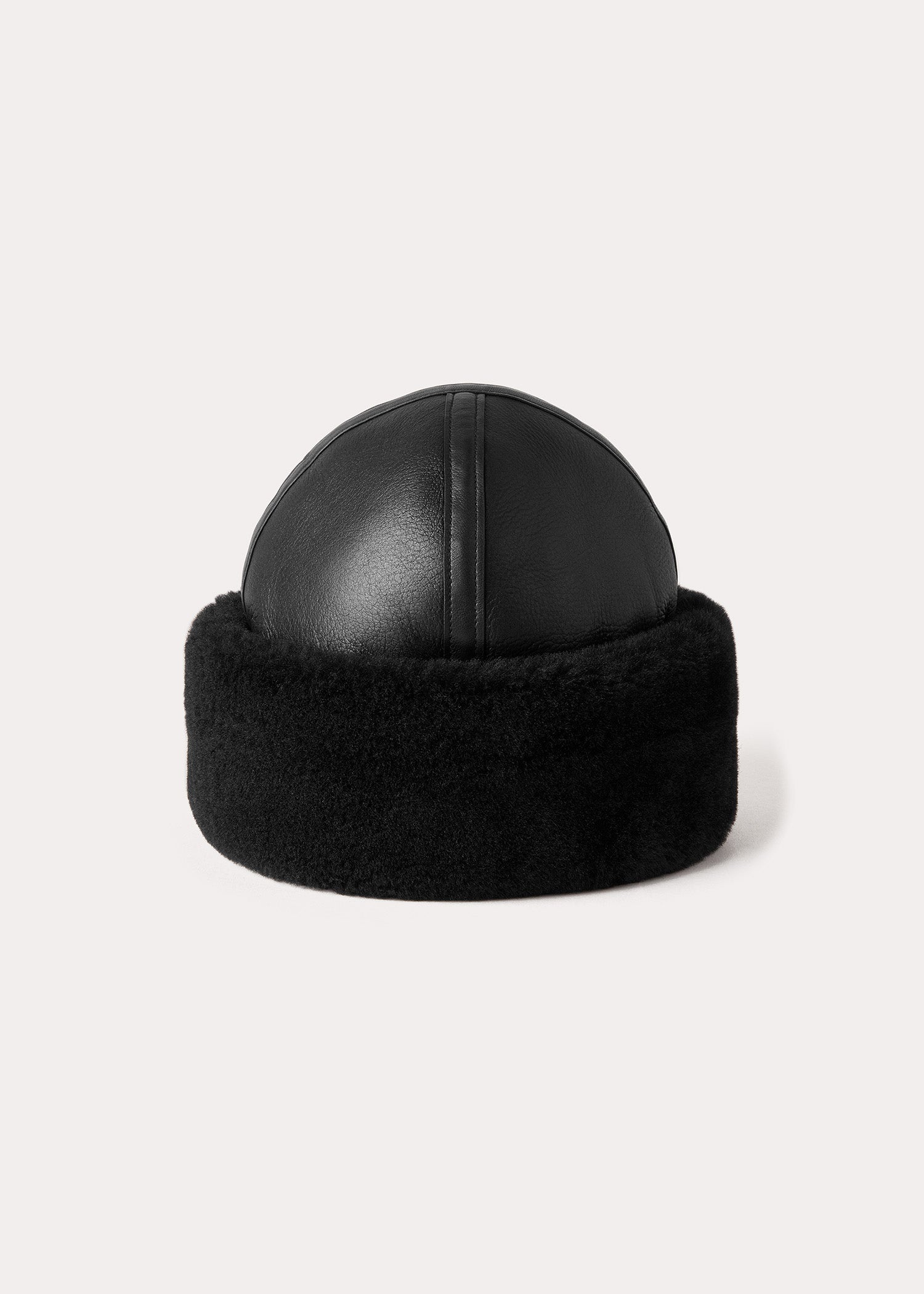 Shearling winter hat black - 4