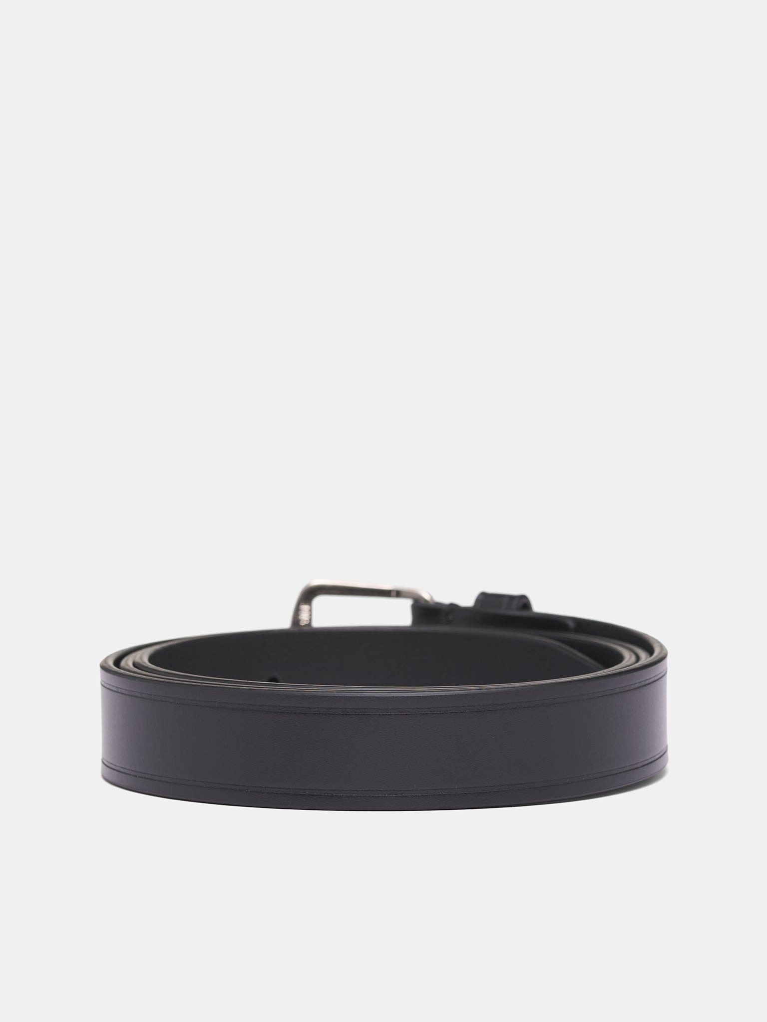Black Leather WIllow Embossed Belt - 2