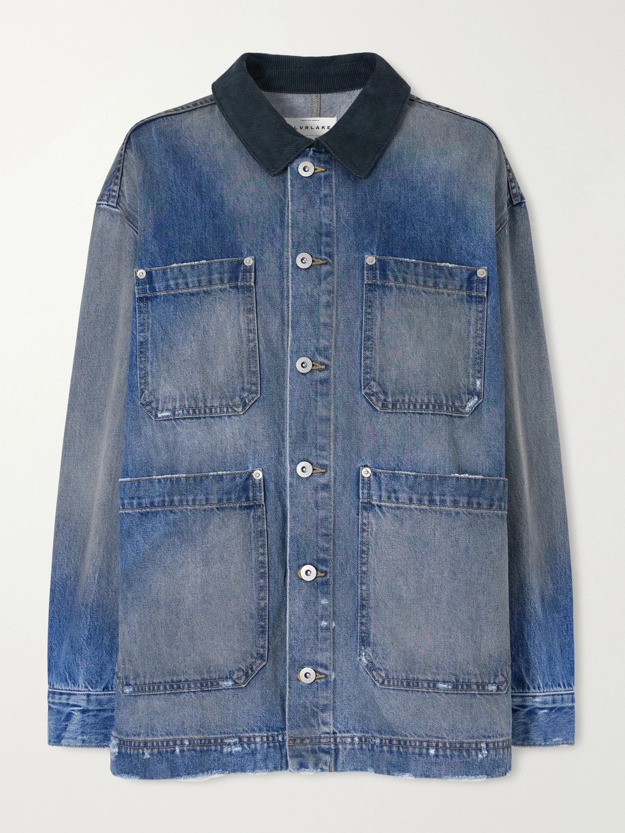 Worker Corduroy-trimmed Denim Jacket - 1