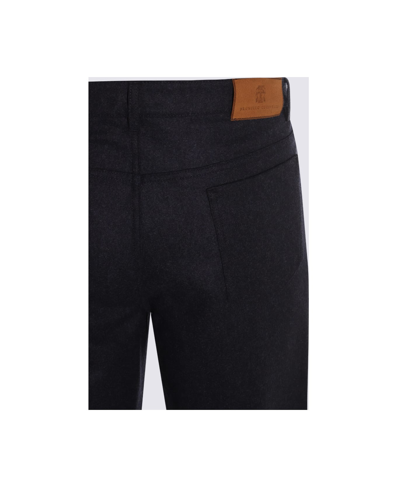 Navy Cotton Pants - 4