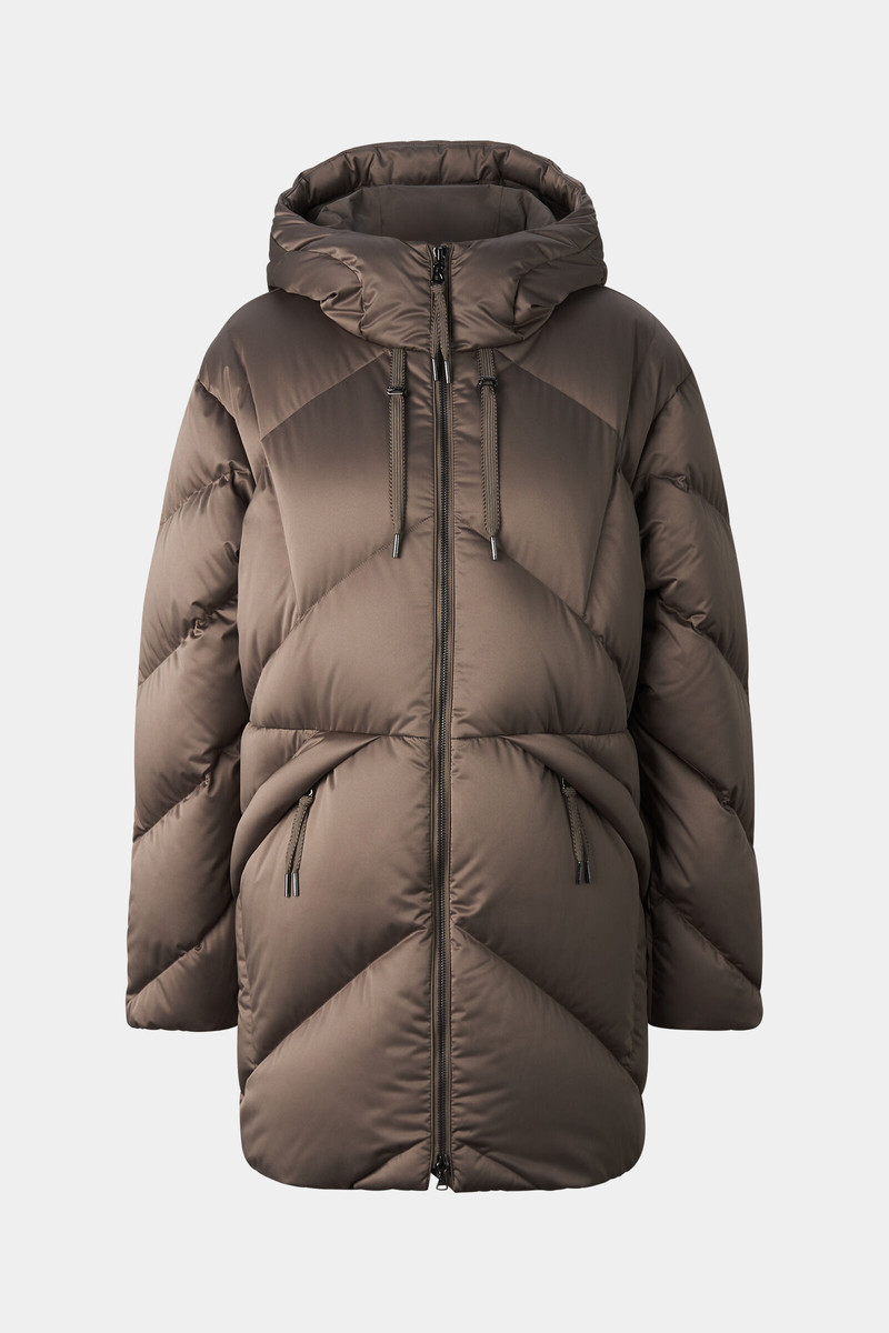Glenda Down Parka in Gray-brown 1