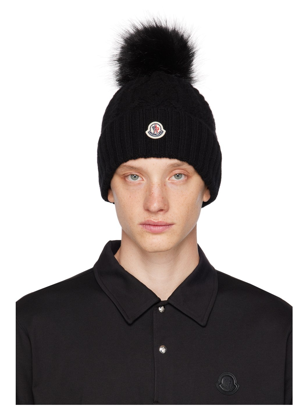 Black Pom-Pom Hat - 1