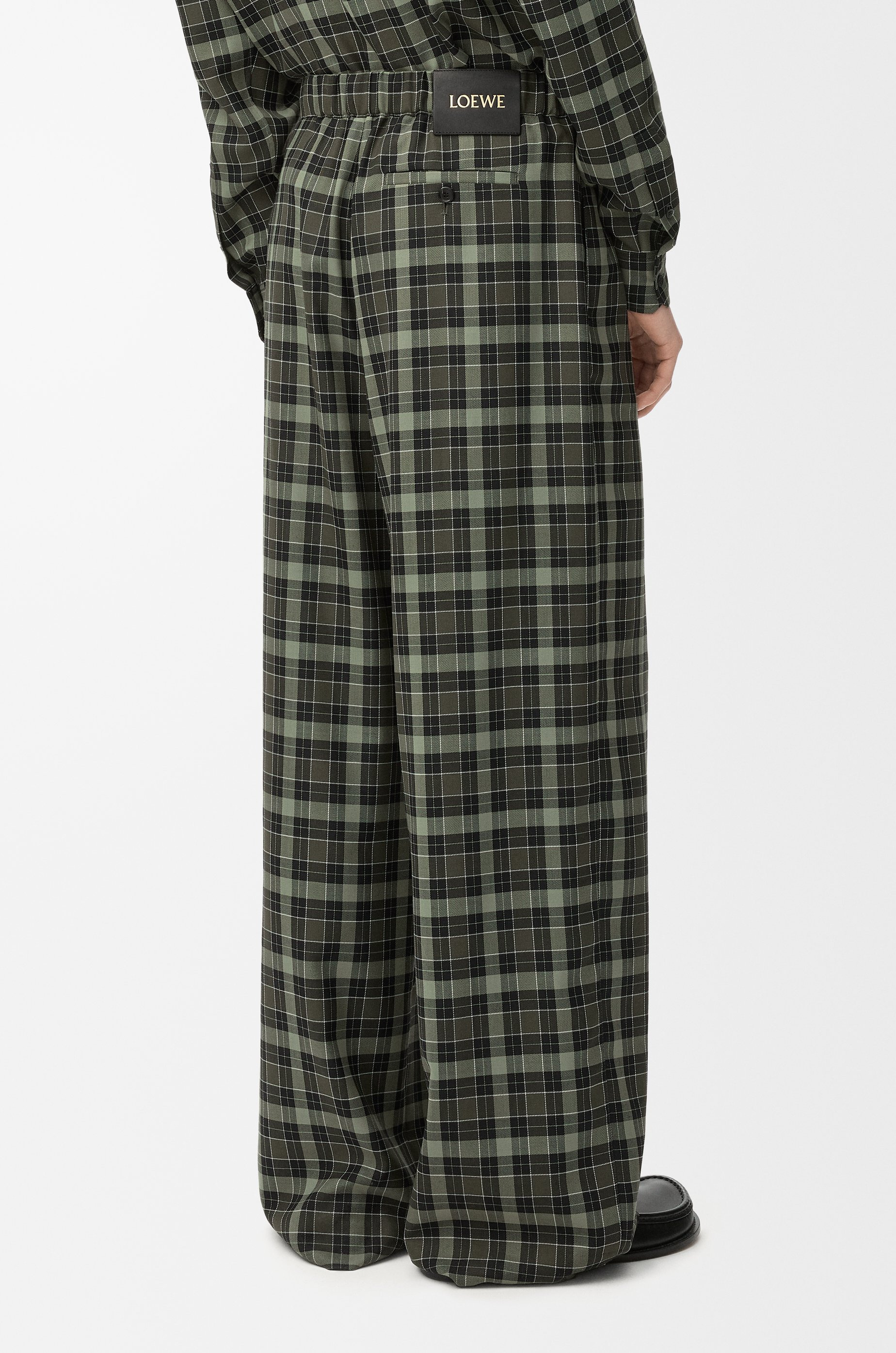 Drawstring trousers in wool blend - 4
