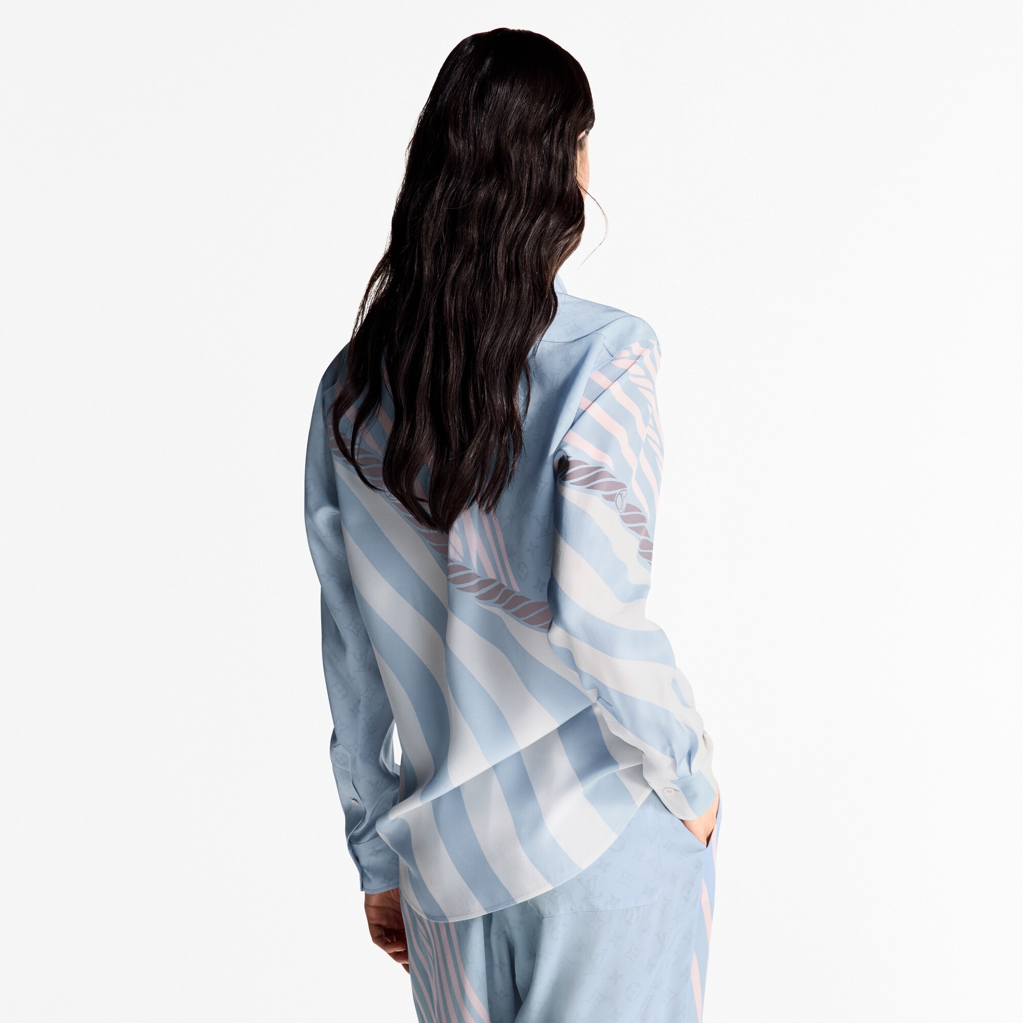 Wave Print Silk Shirt - 5