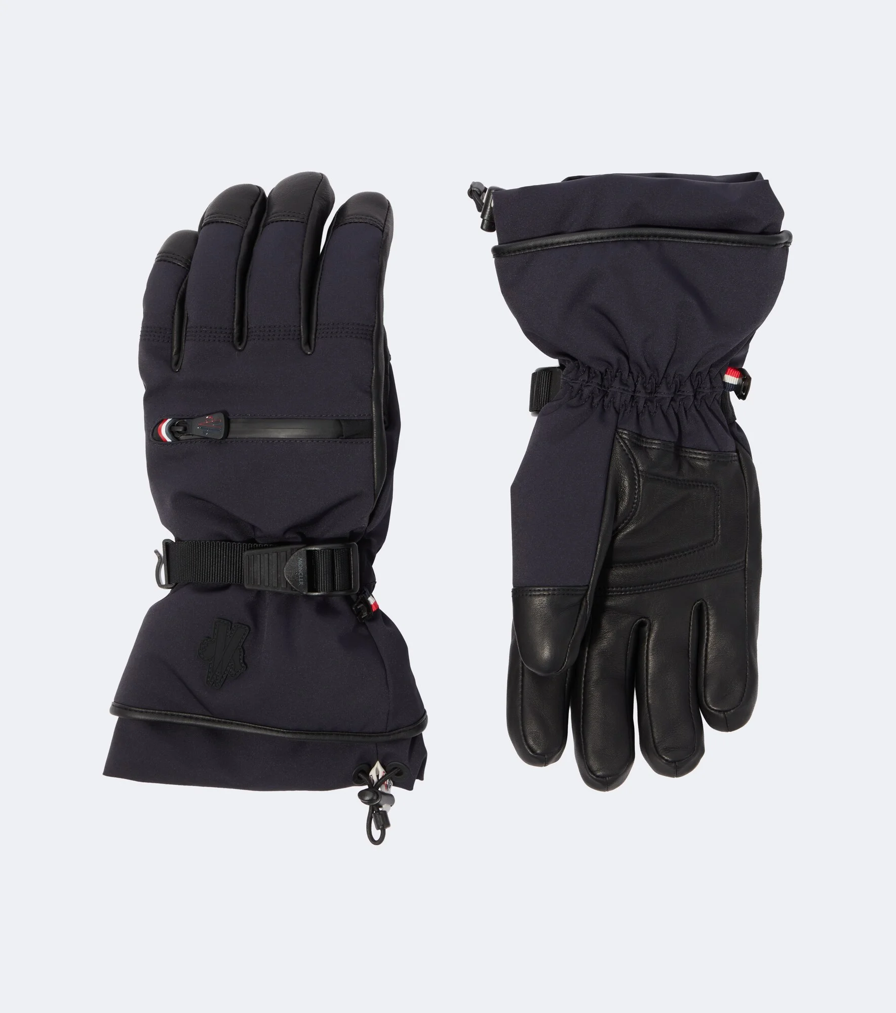 Leather-trimmed ski gloves - 1