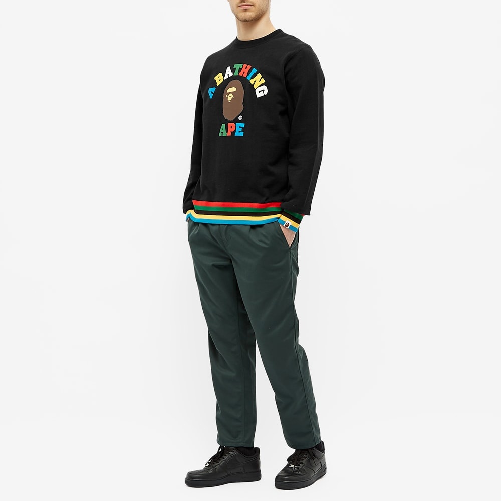 A Bathing Ape College Line Rib Crew Sweat - 6