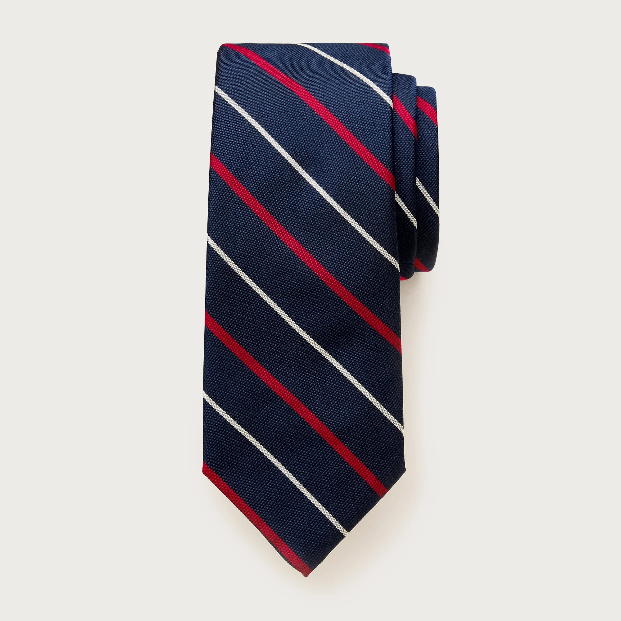 English silk tie in stripe - 1