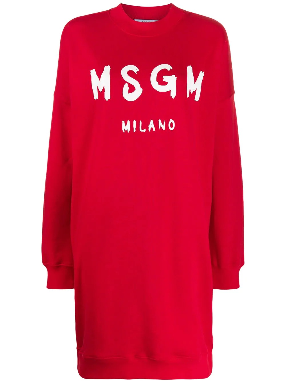 logo print sweater dress - 1