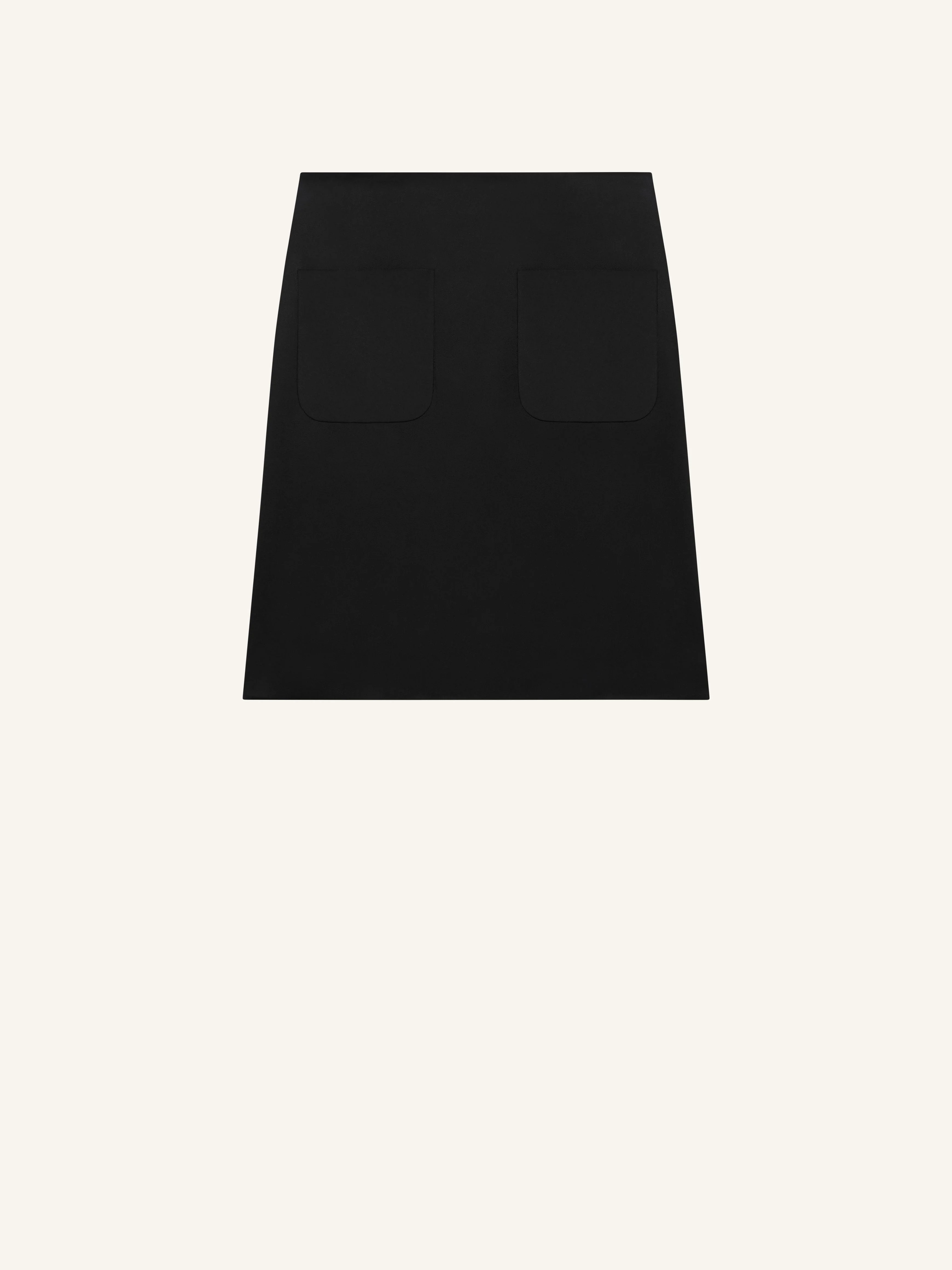 2-POCKETS SATIN PENCIL SKIRT - 1