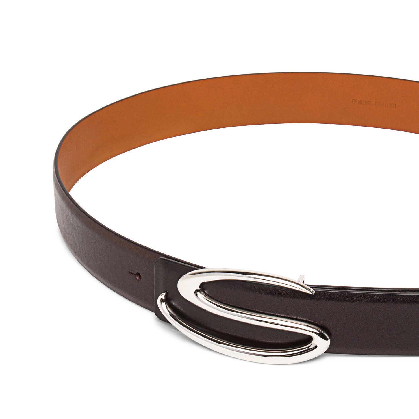 Brown leather belt strap - 4