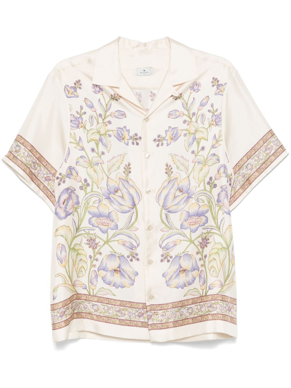 floral-print bowling shirt - 1