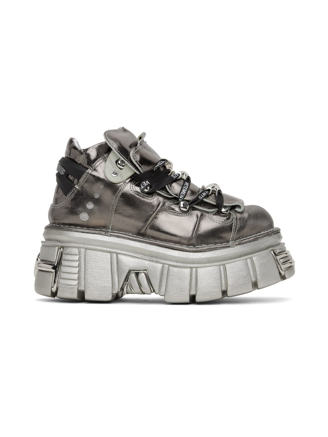 Silver New Rock Edition Platform Sneakers - 1