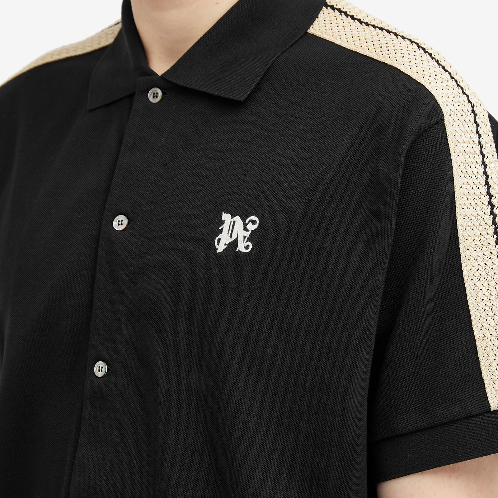 Palm Angels Monogram Taping Button Down Shirt - 5