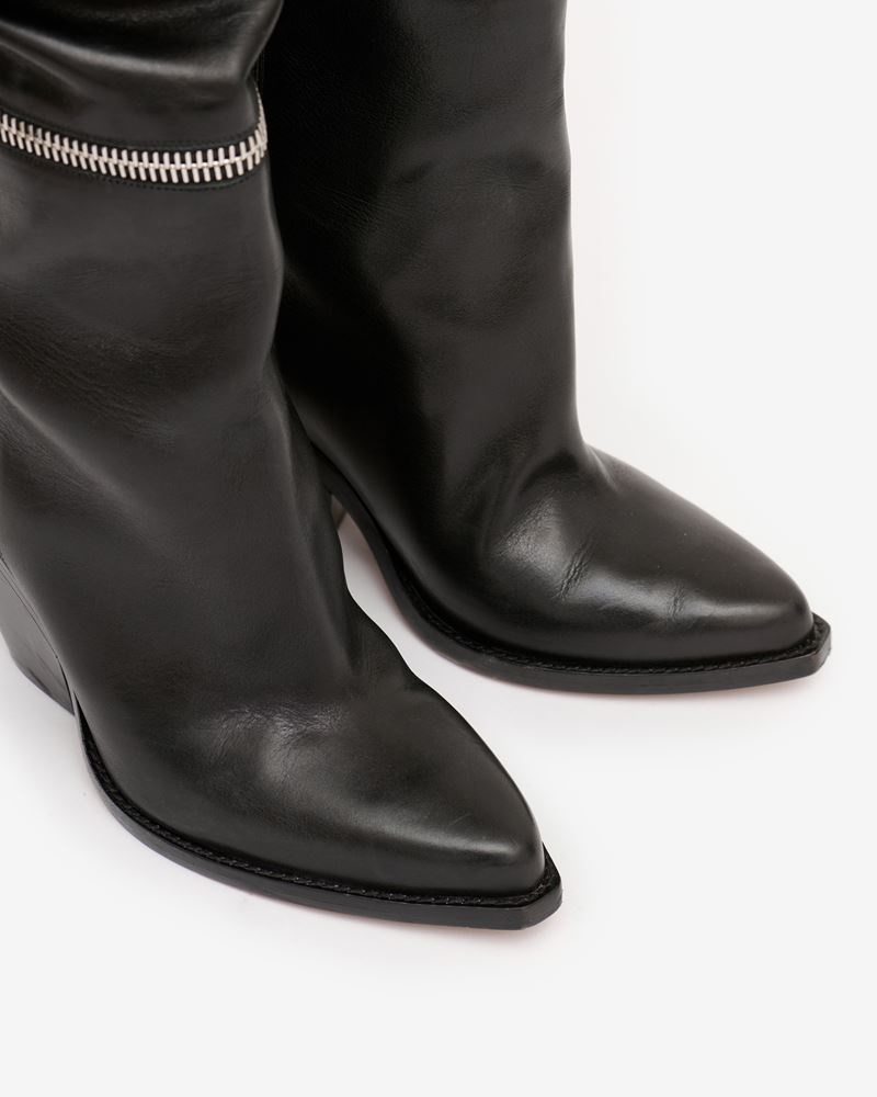 LELODIE LEATHER THIGH-HIGH BOOTS - 7