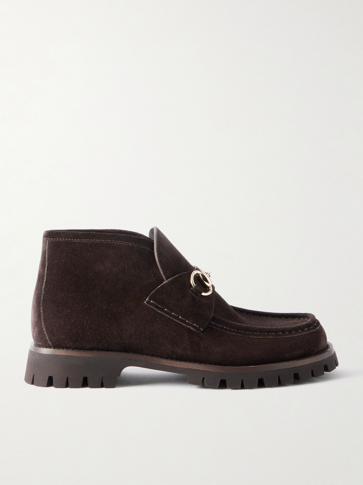 Sylke horsebit-detailed suede ankle boots Brown - 1