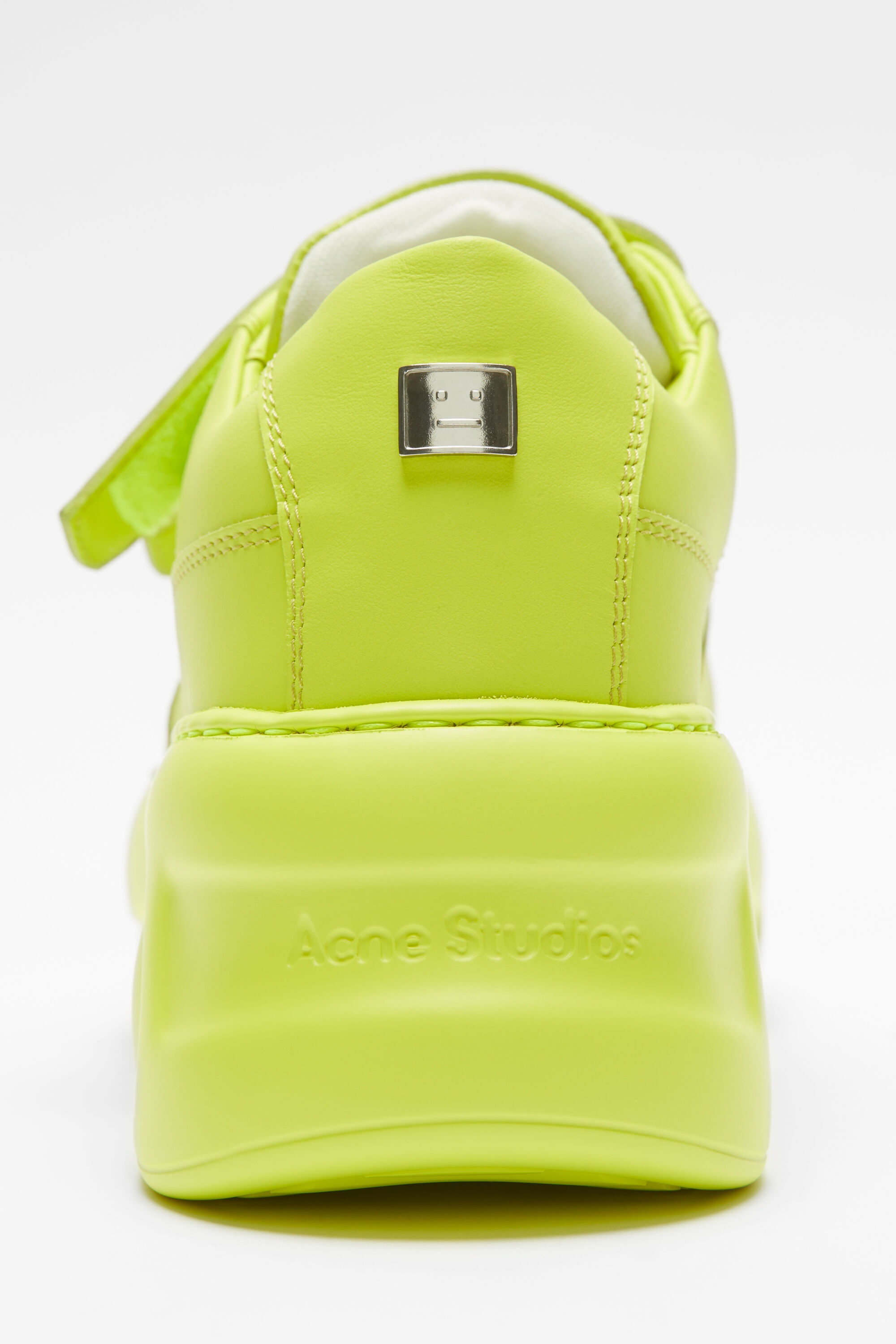 Velcro strap platform sneakers - Neon yellow - 4