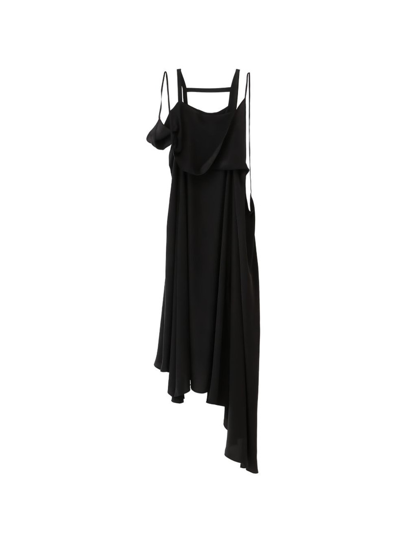 draped-design asymmetric dress 1