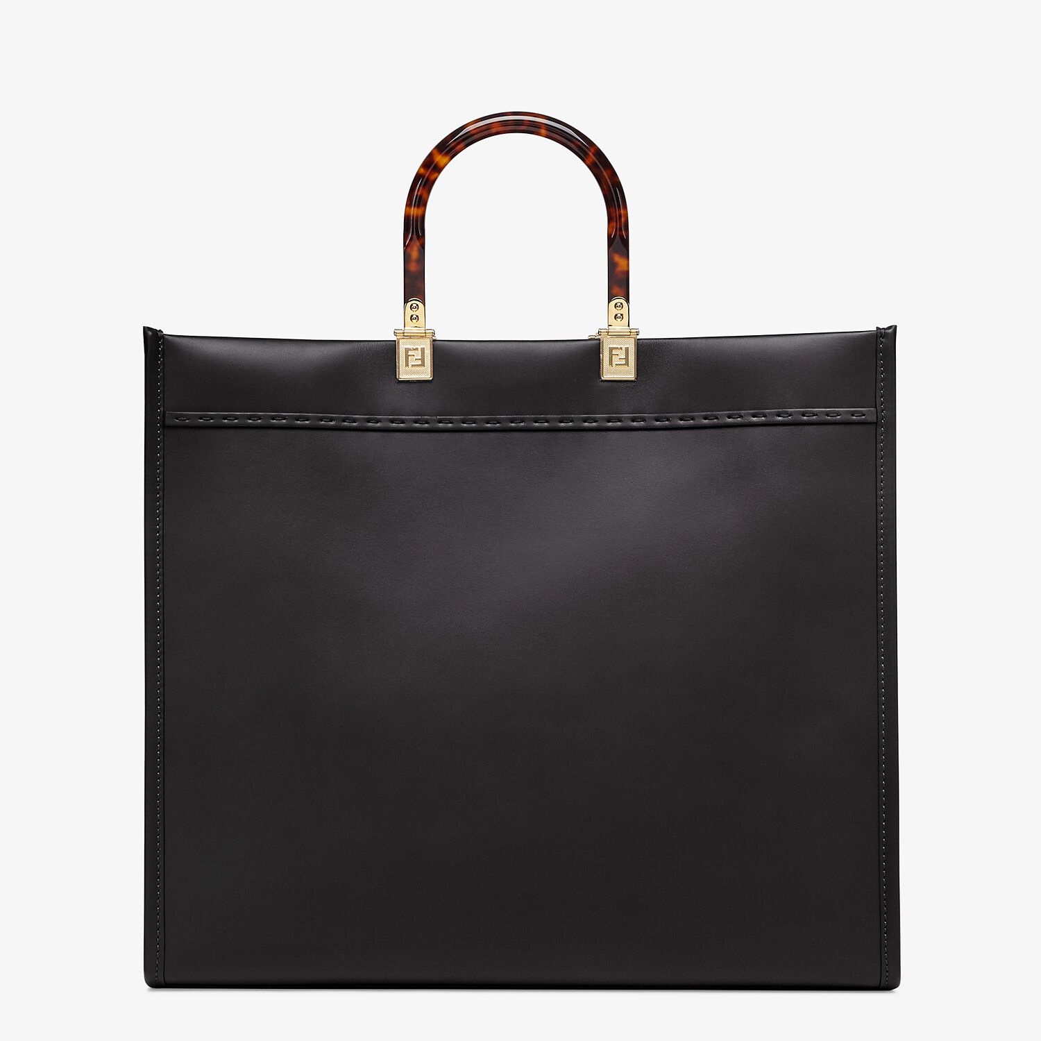 Black leather shopper - 3