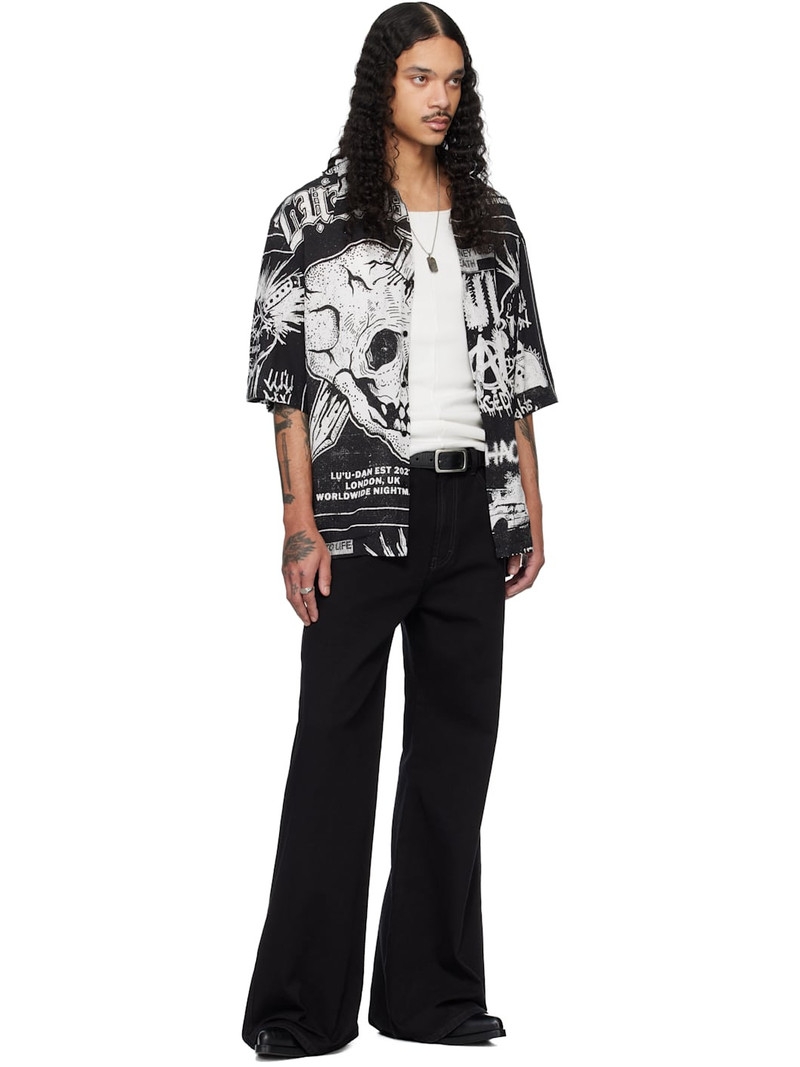 LU'U DAN Black Short Sleeve Shirt outlook