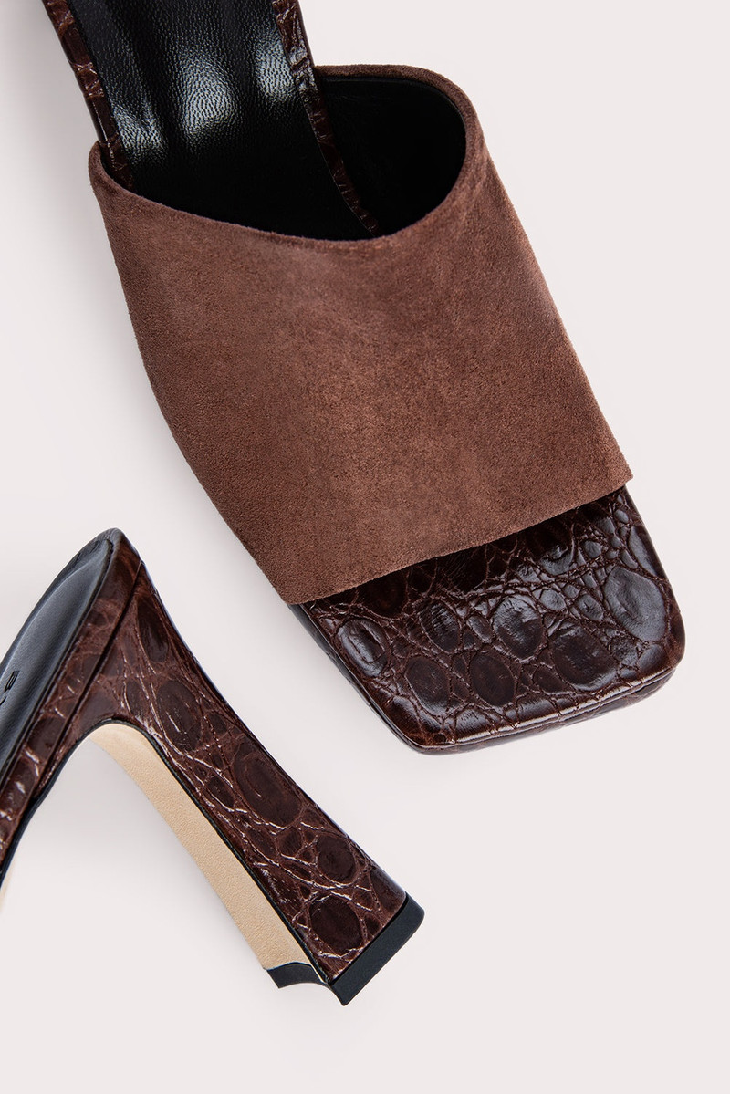 Beliz Sequoia Croco and Suede Leather 3