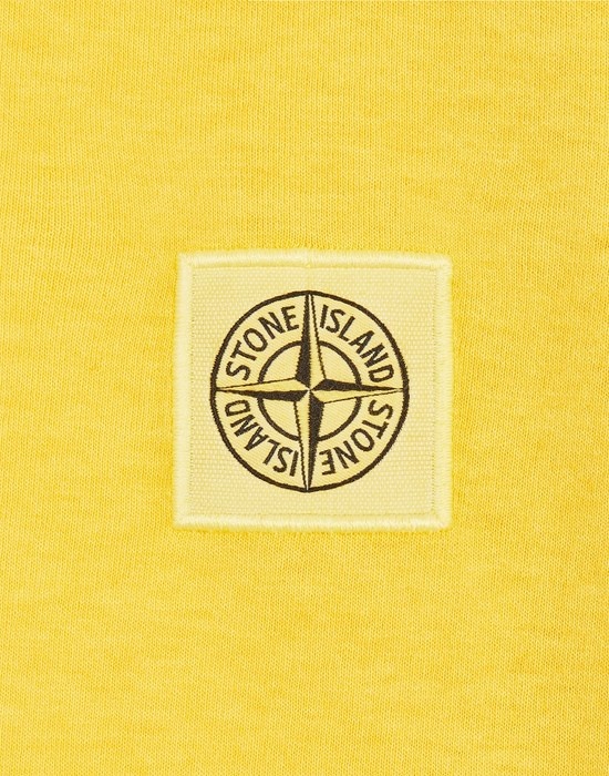 23757 GARMENT-DYED COTTON JERSEY 'FISSATO' TREATMENT YELLOW - 4