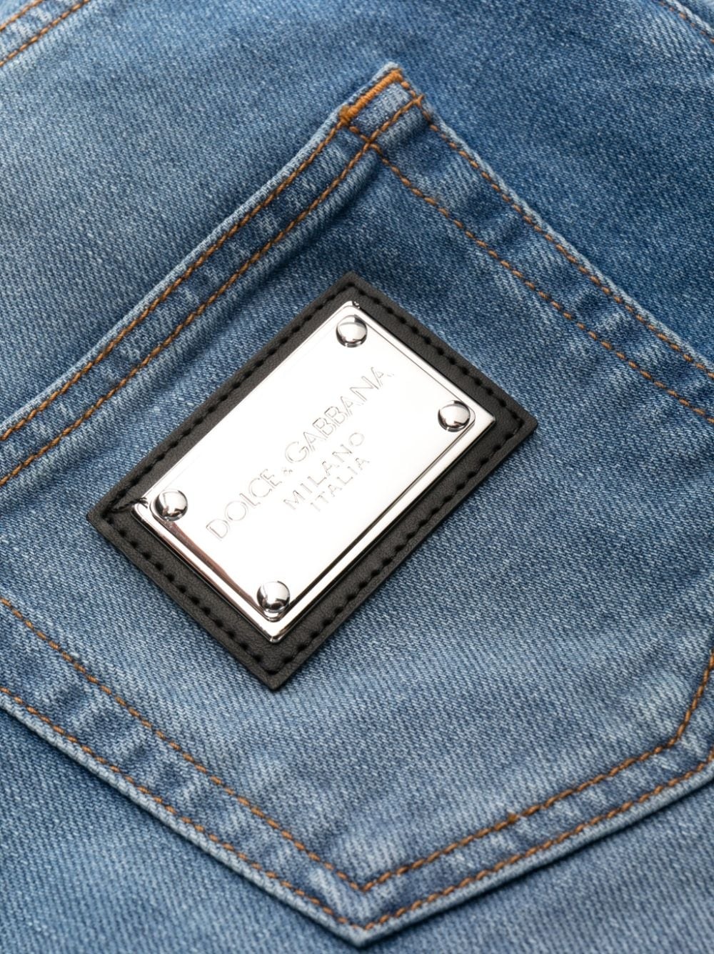 mid-rise flared jeans - 5
