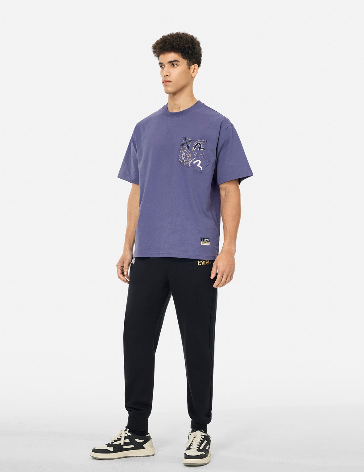 Multi-Pocket and Multi-Print Loose Fit T-shirt - 4