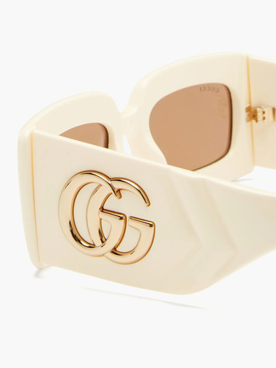 GUCCI Quilted rectangle acetate sunglasses outlook