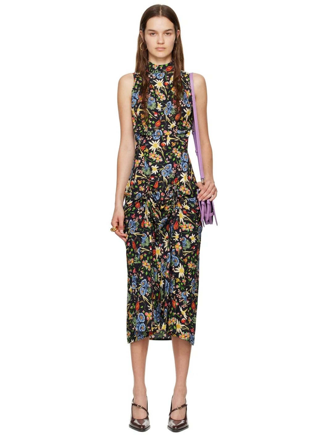 Black Sleeveless CJ Midi Dress - 1