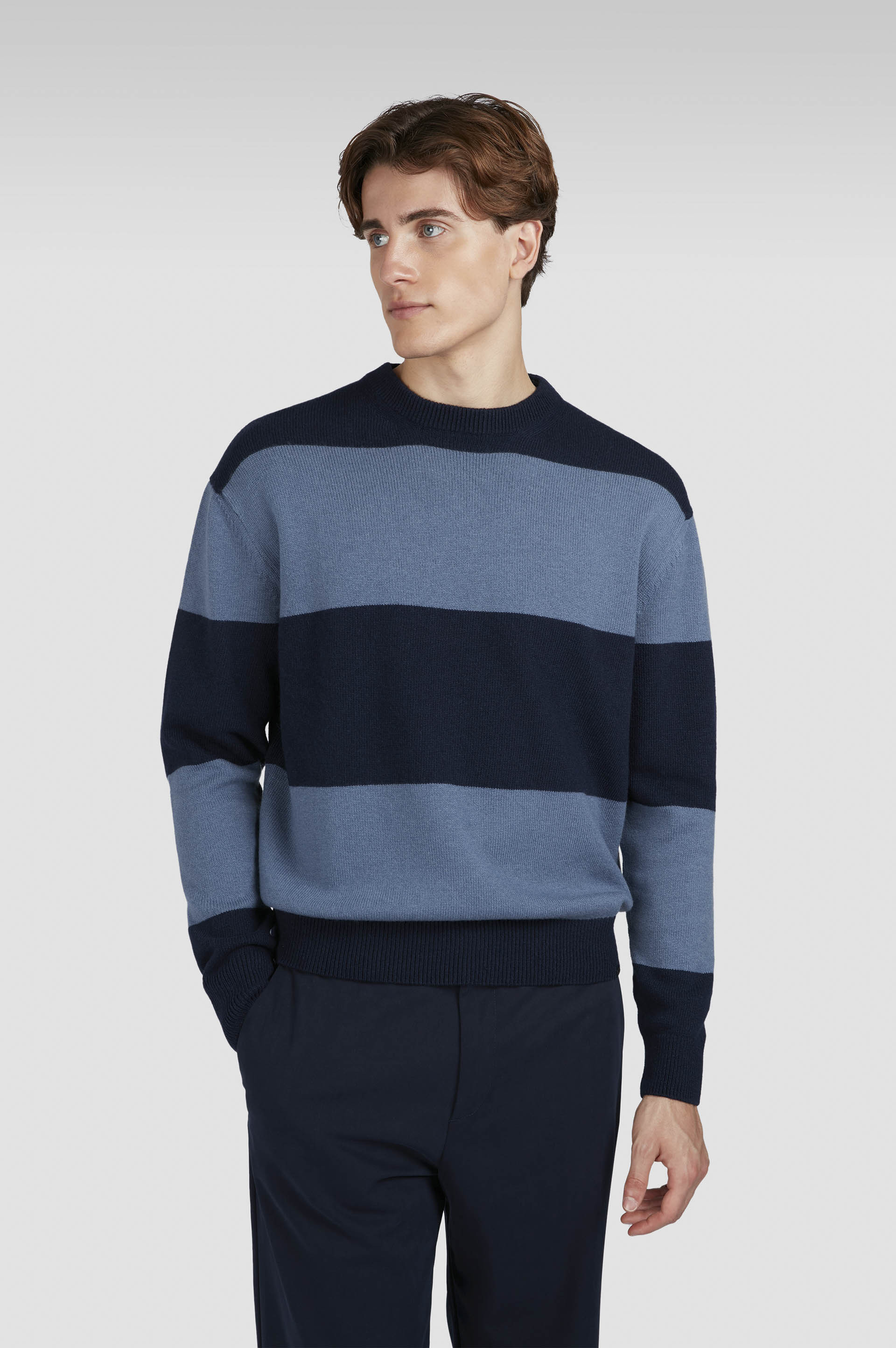 WOOL AND CASHMERE CREWNECK SWEATER - 6