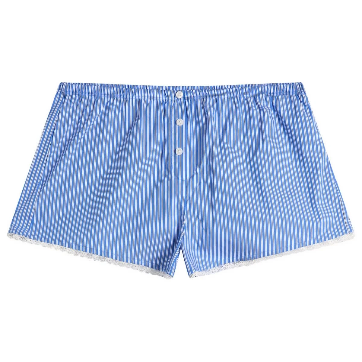 Good American Poplin Lace Trimmed Boxer Shorts - 1