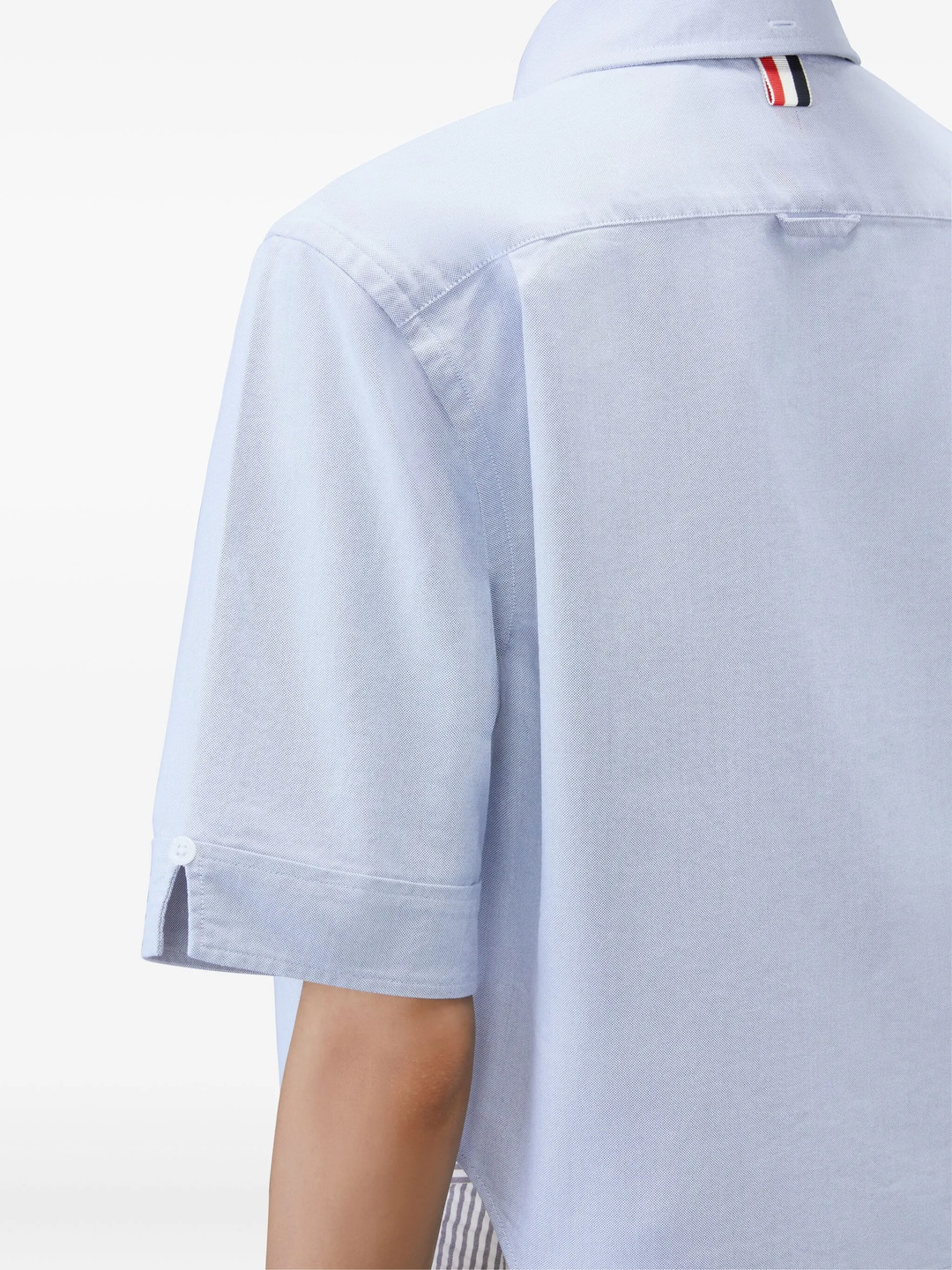 Oxford Cropped Short Sleeve Shirt Women - 5