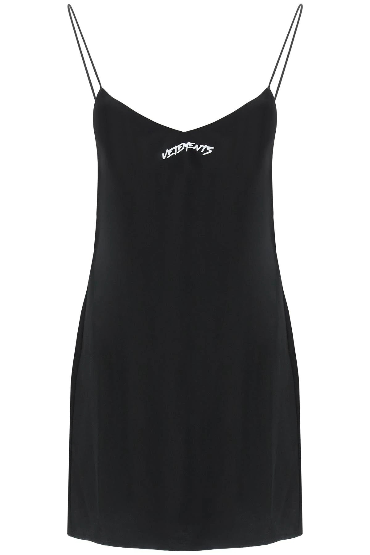 SLIP DRESS WITH LOGO - 1