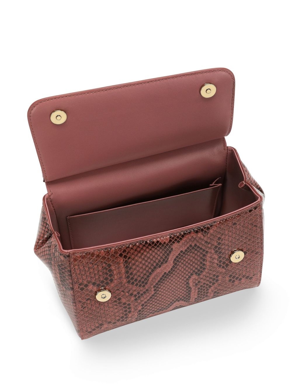 logo-plaque snakeskin tote bag - 5