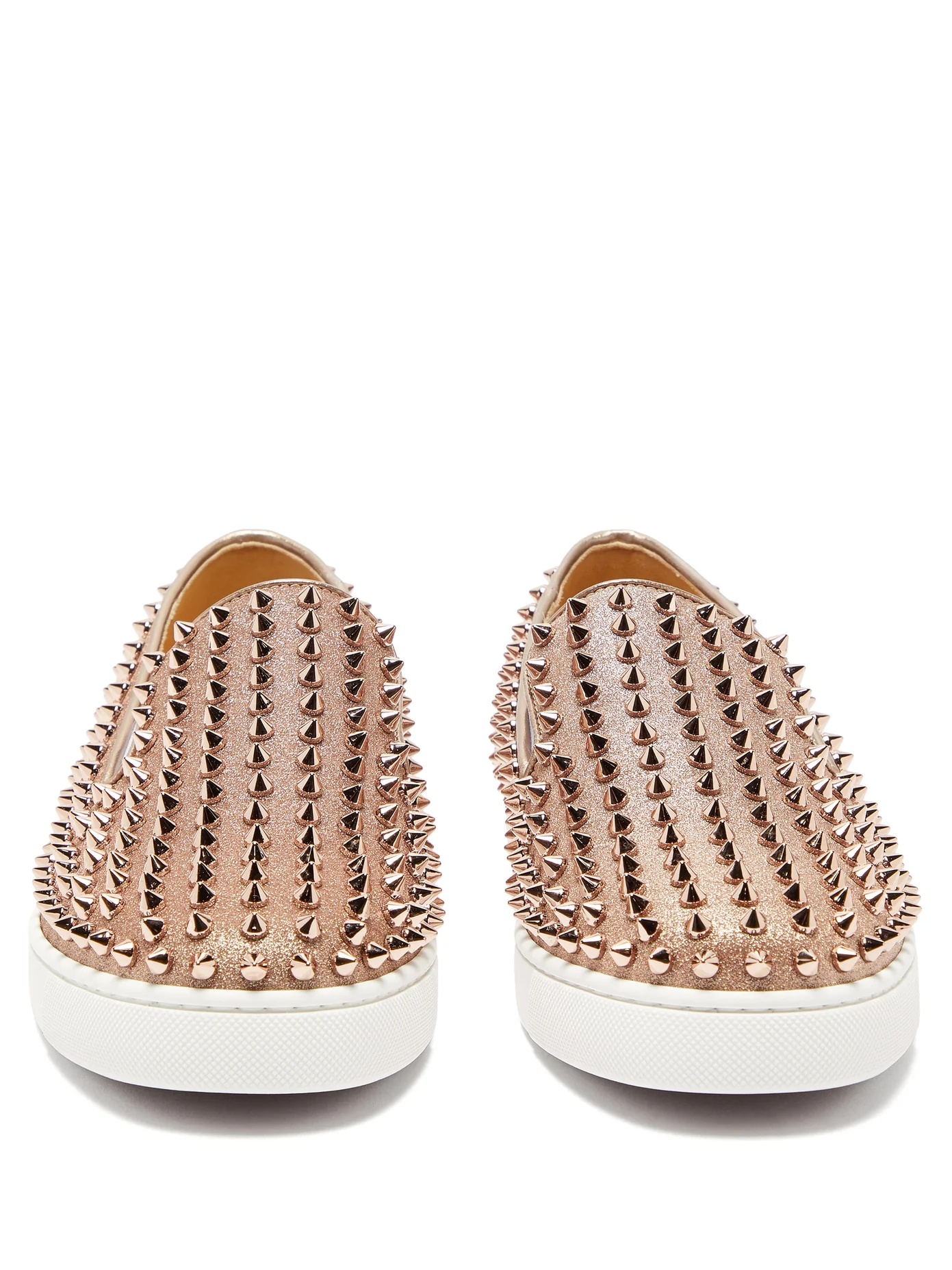 Roller-Boat spike-embellished glittered trainers - 5